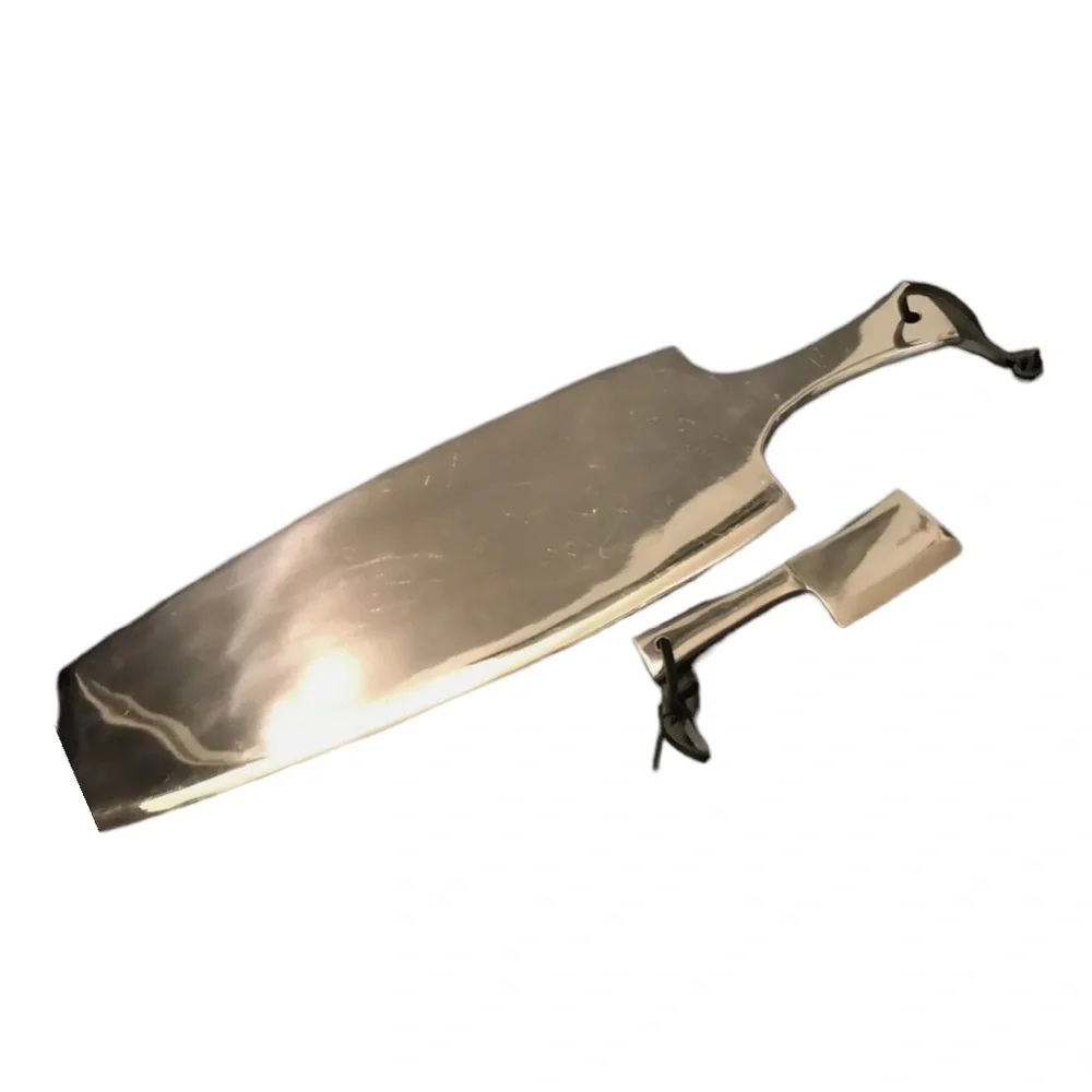 Lunares Cheese Board and Knife Metal set